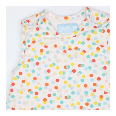 Sleeping Bag White with Multi Colour Polka Dots