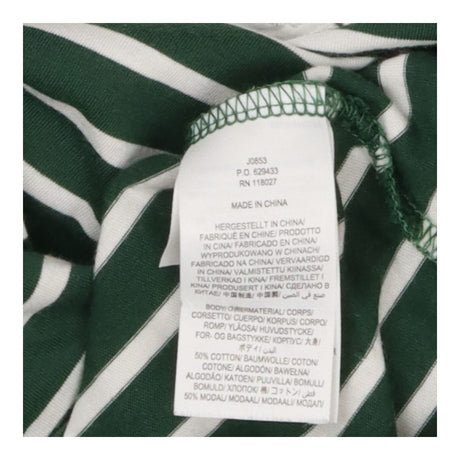 Green & Ivory Stripe Long Sleeve Tee Lace Peter Pa