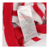 Outfit knitted sweater and leggings stripped red g