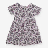 Dress jersey SS grey animal print