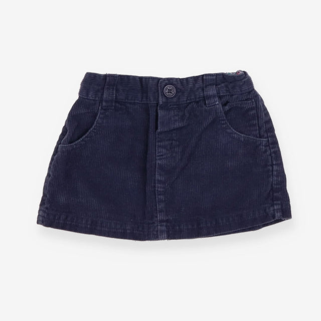Cord Teal Navy Skirt