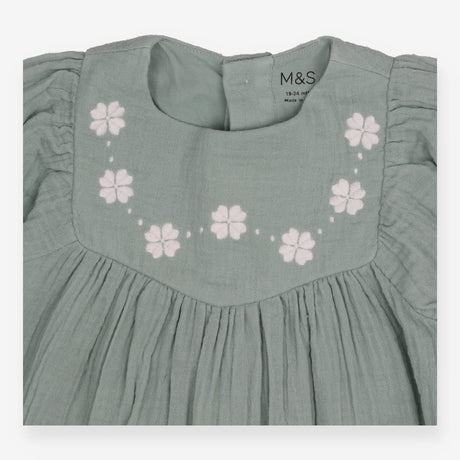 Sage Green Dress with Waffles 
