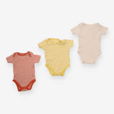 Bodysuit Orange, Yellow and Beige 3-Pack