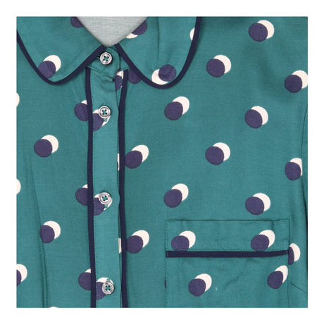 Dress green with polka dot