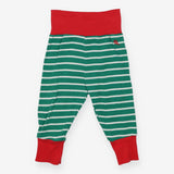 Joggers Red Cuffs Green Striped