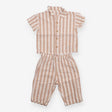 Cream Striped Baby Outfit