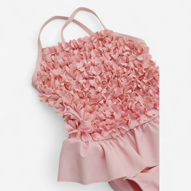 Swimming Costume Pink Ruffled