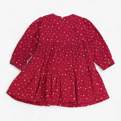 Dress Woven Cord Pink Snowball