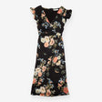 Dress Black Floral Maternity Nursing