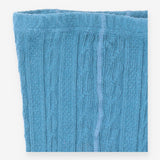 Sea green footless tights knit