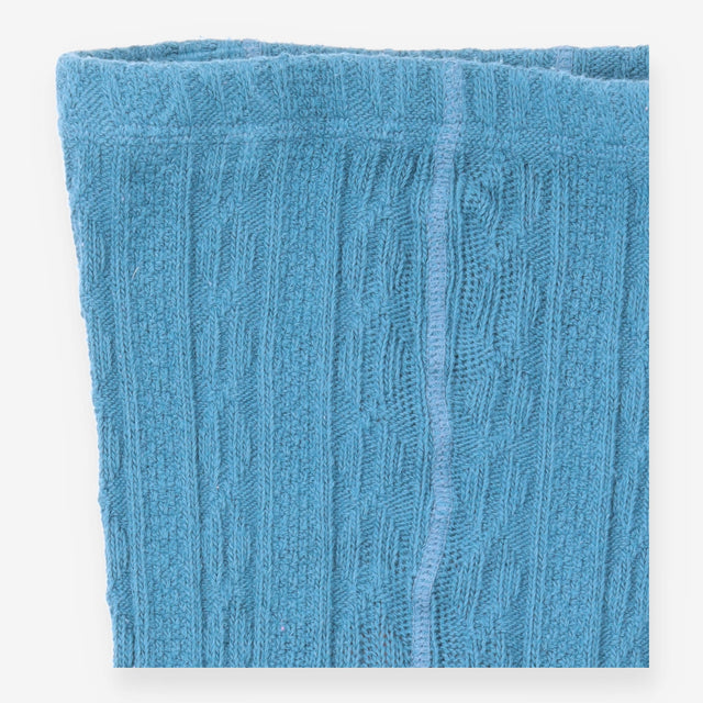 Sea green footless tights knit
