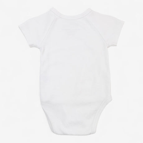 Bodysuit white wrap short sleeve