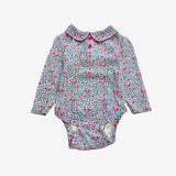 Ditsy Pink Collared Bodysuit