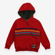 Hoodie zip red stripe fleece lining