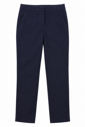 Trousers Navy Tailored Tapered Leg