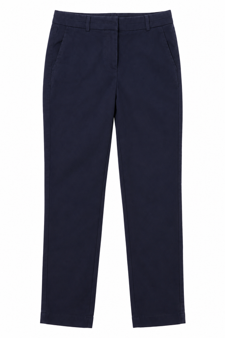 Trousers Navy Tailored Tapered Leg