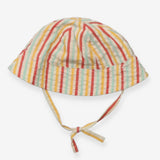Sunhat cream stripes strap