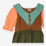 Isle of Shee 100% Linen Colorblock Statement Colla