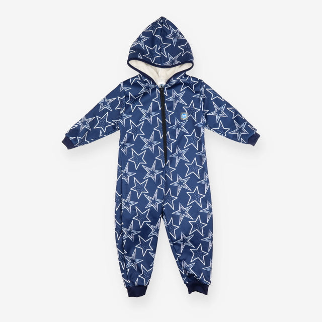 Afterswim waterproof furlined onesie blue stars