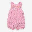 Romper Sleeveless Pink Gingham Butterflies and Flo