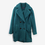 Teal Teddy Borg Peacoat