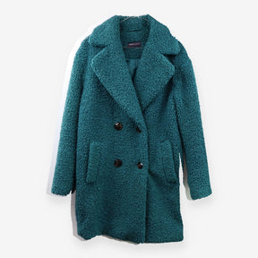 Teal Teddy Borg Peacoat