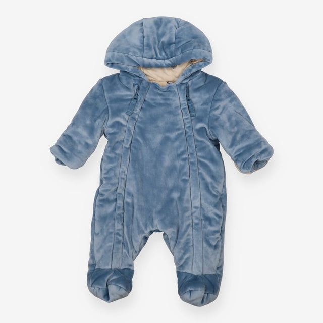 Pramsuit blue velour boat lining 