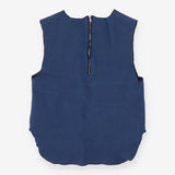 Cashmere Wool Blue Structured Vest – Women’s Winte