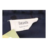 Hush Navy Tonal Animal Print Button Front Midi Shi
