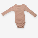 Pink wrap over bodysuit ribbed