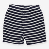 Shorts blue white stripe towelling