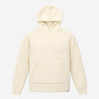 Cream Textured Knit Hoodie with Kangaroo Pocket