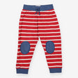 Jogger Red and White Stripe with Blue Knee