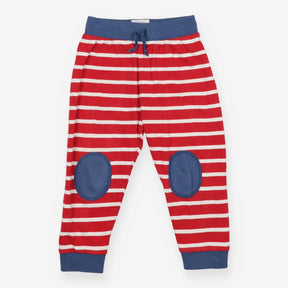 Jogger Red and White Stripe with Blue Knee