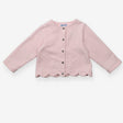 Pink Scallop Edge Cardigan