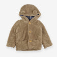 Jacket light brown fluffy bear with ears