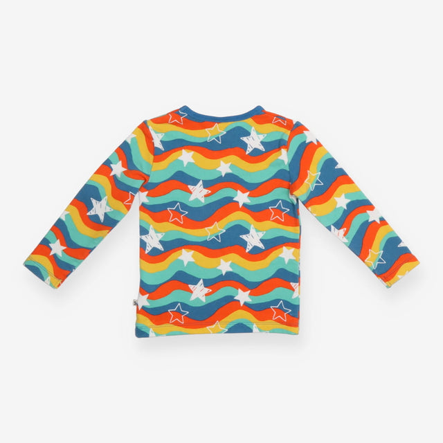 T-Shirt Long Sleeve Rainbow Waves with Stars
