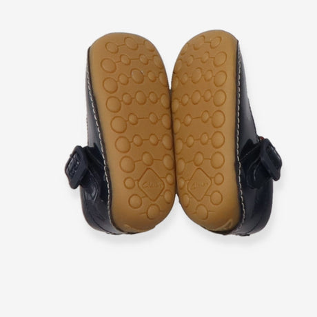 Shoes patent navy buckle flowers