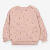 Sweatshirt Pink with Purple flower print
