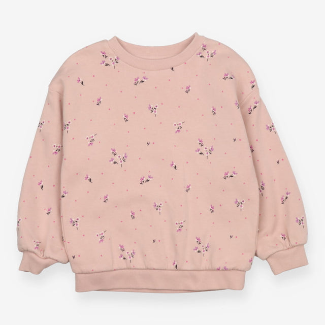Sweatshirt Pink with Purple flower print