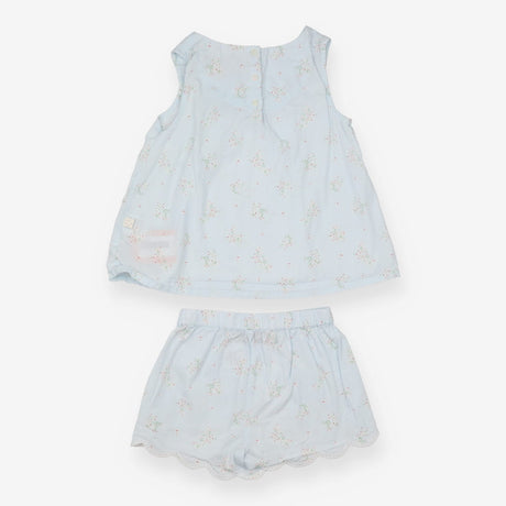 Blue Outfit with Flowers 