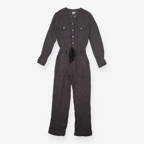 Jumpsuit Organic Cotton Gauze Washed Black