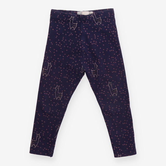 Leggings navy llama