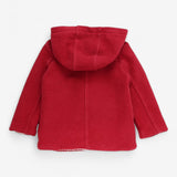 Duffle coat red fleece lined