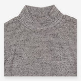 Ribbed High Neck Long Sleeve Top Grey