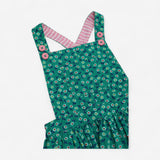 Cord Pinafore Green Floral 