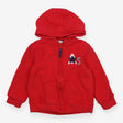 Red Zip Hoodie Number 5 Applique 