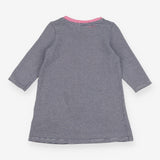 Dress Long Sleeved Navy Stripe Mouse and Owl