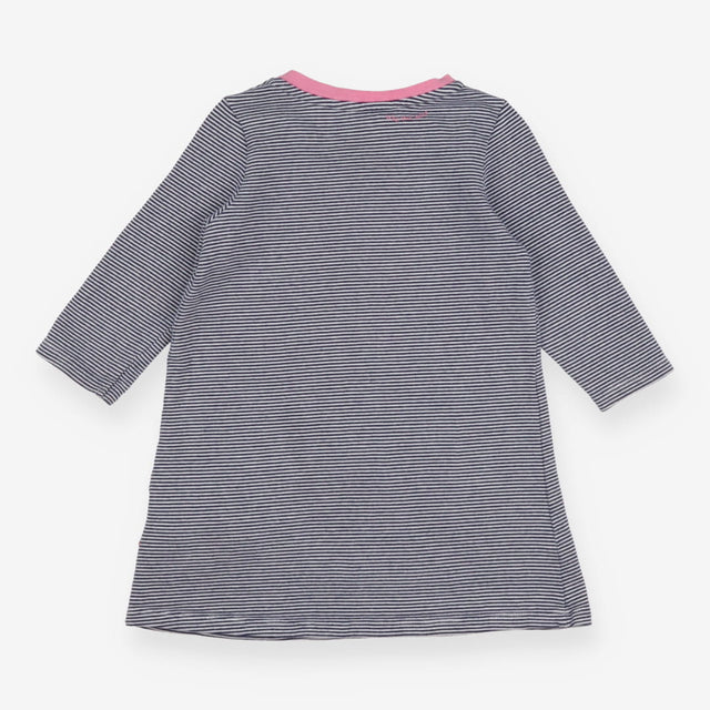 Dress Long Sleeved Navy Stripe Mouse and Owl