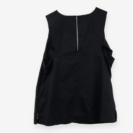 Black 100% Cotton Smart Sleeveless Vest Top